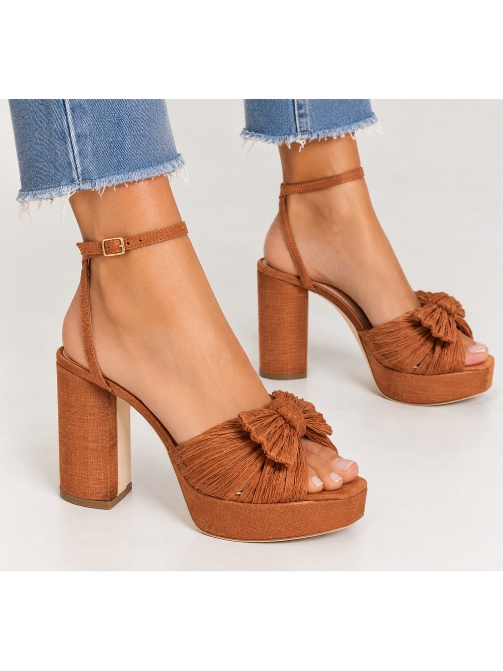 Loeffler Randall Natalia Platform Sandal Block Heel
Terracotta Organza NEW